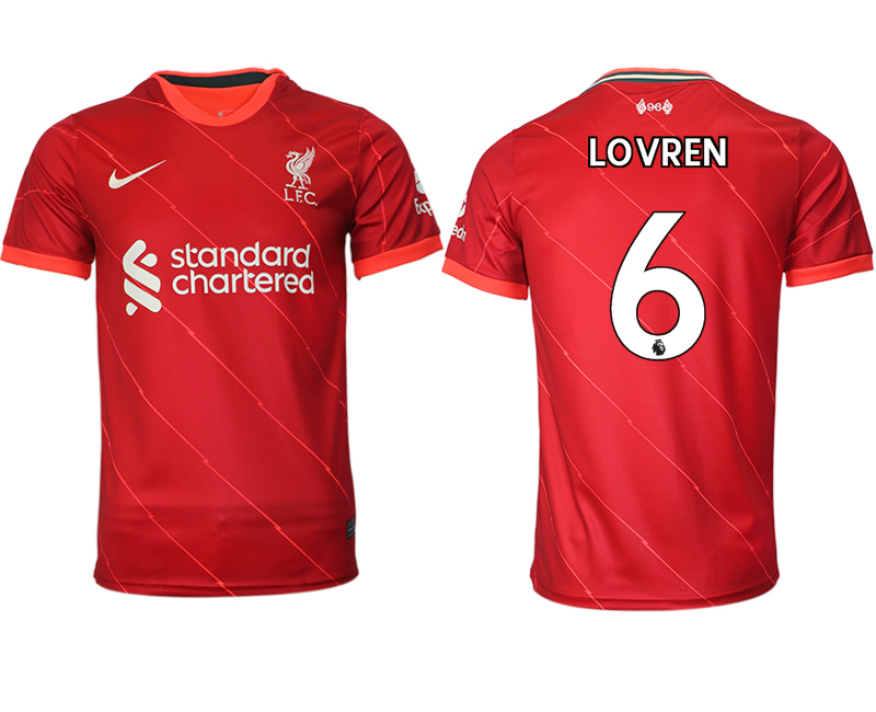 Men 2021-2022 Club Liverpool home aaa version red #6 Soccer Jersey
